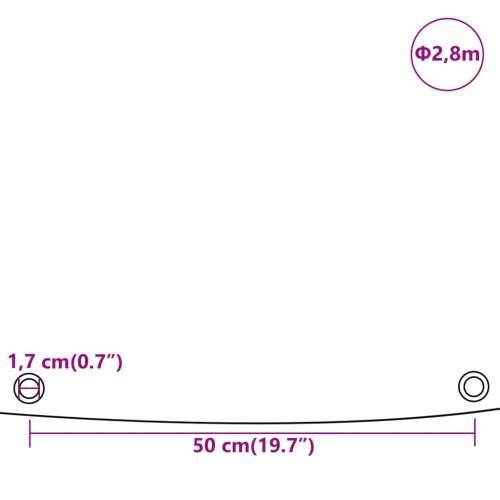 Cerada plava Ø 2,8 m 650 g/m² - Plava Ø 2.8 m 1 with eyelets Cijena