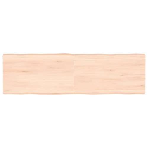 Stolna ploča 140x40x(2-6) cm od hrastovine sa živim rubom - Prirodna 140 x 40 x 6 cm 1 Cijena