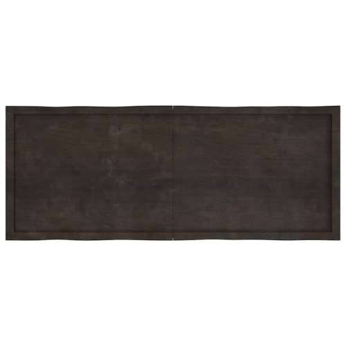 Stolna ploča tamnosmeđa 160x60x(2-6) cm obrađena hrastovina - Tamno smeđa 160 x 60 x 6 cm 1 Cijena