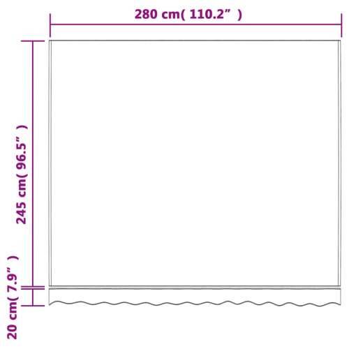 Platno za tendu - Zamjenska tkanina za tendu crveno-bijela prugasta 3 x 2,5 m - Crvena i bijela 300 x 250 cm 1 Cijena