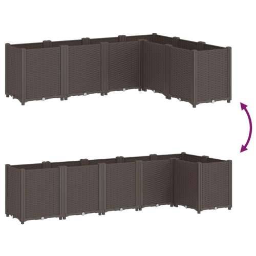 Vrtna sadilica smeđa 160 x 120 x 53 cm PP - Smeđa 160 x 120 x 53 cm 1 Cijena