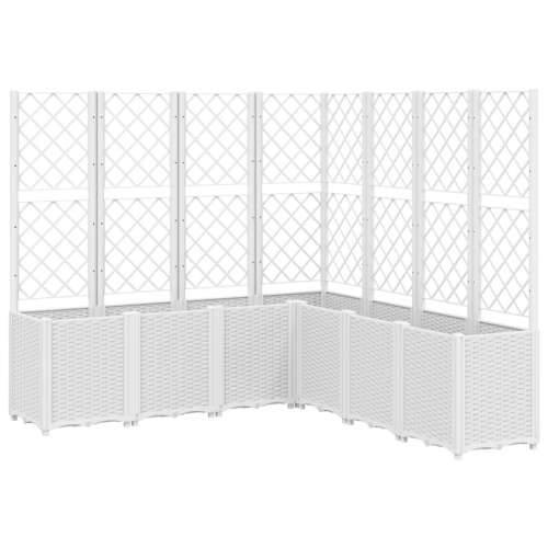 Vrtna sadilica s rešetkom bijela 160 x 160 x 140 cm PP - Bijela 160 x 160 x 140 cm 1 Cijena