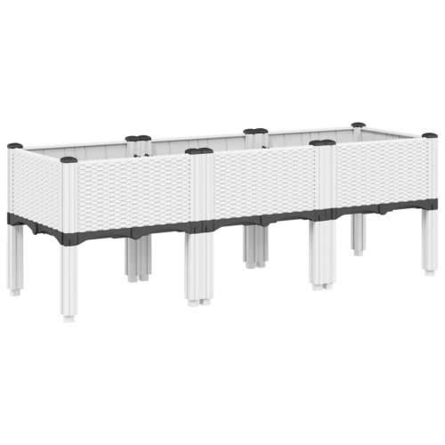 Vrtna sadilica s nogama bijela 120 x 40 x 42 cm PP - Bijela 120 x 40 x 42 cm 1 Cijena