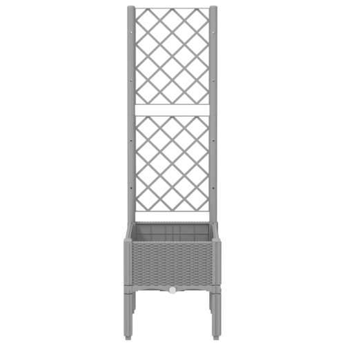 Vrtna sadilica s rešetkom svjetlosiva 40 x 40 x 142 cm PP - Svjetlosiva 40 x 40 x 142 cm 1 Cijena