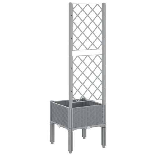 Vrtna sadilica s rešetkom svjetlosiva 40 x 40 x 142 cm PP - Svjetlosiva 40 x 40 x 142 cm 1 Cijena