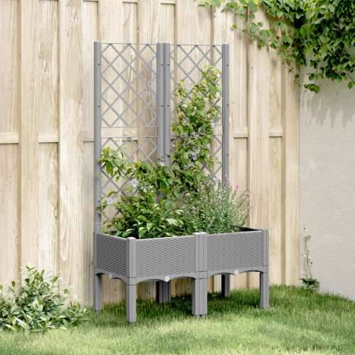Vrtna sadilica s rešetkom svjetlosiva 80 x 40 x 142 cm PP - Svjetlosiva 80 x 40 x 142 cm 1 Cijena