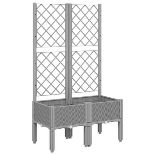 Vrtna sadilica s rešetkom svjetlosiva 80 x 40 x 142 cm PP - Svjetlosiva 80 x 40 x 142 cm 1 Cijena