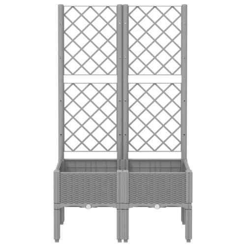Vrtna sadilica s rešetkom svjetlosiva 80 x 40 x 142 cm PP - Svjetlosiva 80 x 40 x 142 cm 1 Cijena
