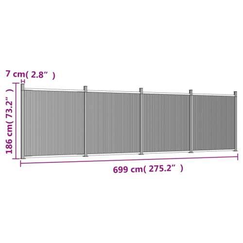 Panel za ogradu sivi 699 x 186 cm WPC - Siva 699 x 186 cm 1 Cijena