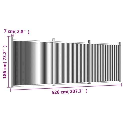 Panel za ogradu smeđi 526 x 186 cm WPC - Smeđa 526 x 186 cm 1 Cijena