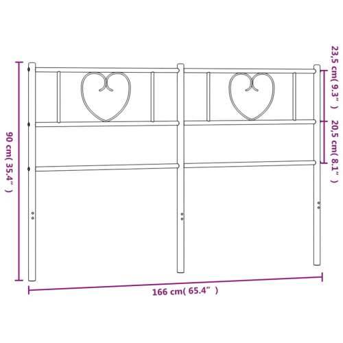 Metalno uzglavlje crno 160 cm - Crna 160 cm 1 Cijena