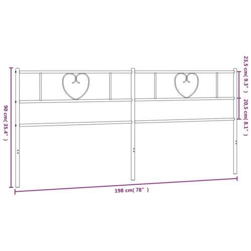 Metalno uzglavlje crno 193 cm - Crna 193 cm 1 Cijena