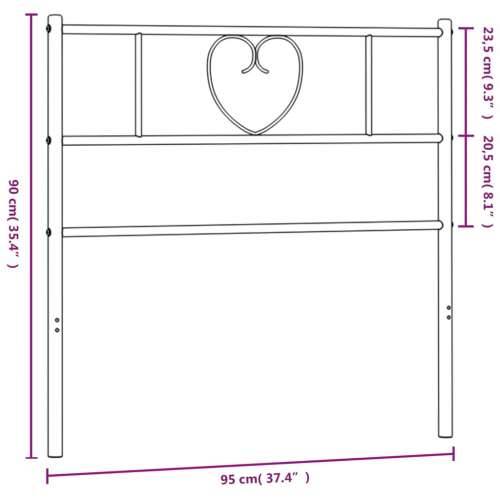 Metalno uzglavlje bijelo 90 cm - Bijela 90 cm 1 Cijena