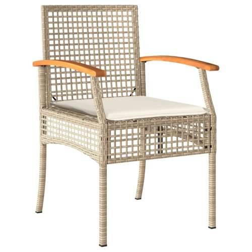 Vrtna garnitura - 7-dijelni vrtni blagovaonski set od poliratana s jastucima bež - Bež 160 x 80 x 74 cm 6 Cijena