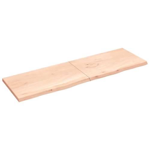 Zidna polica 200x60x(2-4) cm neobrađena masivna hrastovina - Prirodna 200 x 60 x 4 cm 1 Cijena