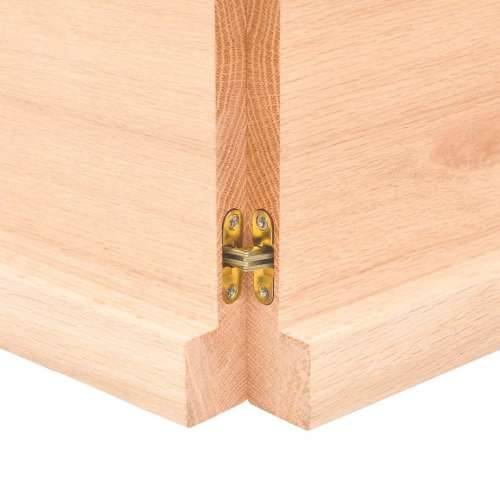 Zidna polica 200x60x(2-4) cm neobrađena masivna hrastovina - Prirodna 200 x 60 x 4 cm 1 Cijena