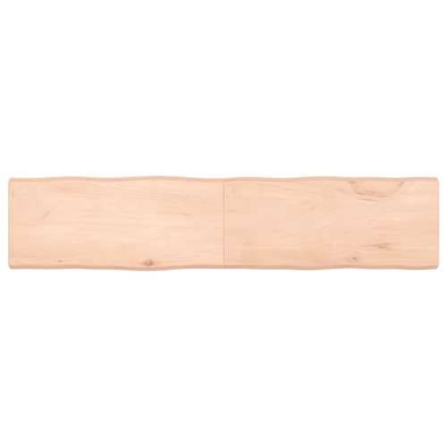 Stolna ploča 180x40x(2-6) cm od hrastovine sa živim rubom - Prirodna 180 x 40 x 6 cm 1 Cijena