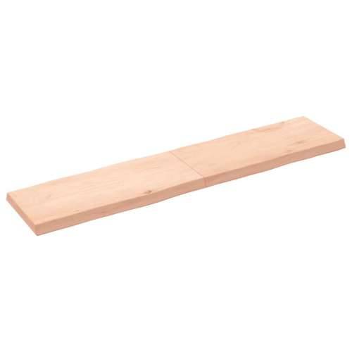 Stolna ploča 180x40x(2-6) cm od hrastovine sa živim rubom - Prirodna 180 x 40 x 6 cm 1 Cijena