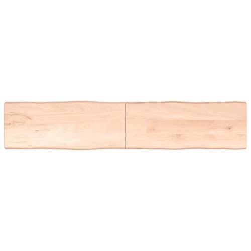 Stolna ploča 200x40x(2-4) cm od hrastovine sa živim rubom - Prirodna 200 x 40 x 4 cm 1 Cijena