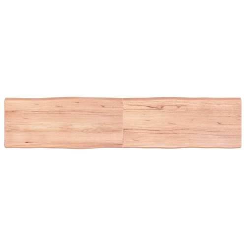 Stolna ploča svjetlosmeđa 180x40x(2-6) cm obrađena hrastovina - Svjetlosmeđa 180 x 40 x 6 cm 1 Cijena