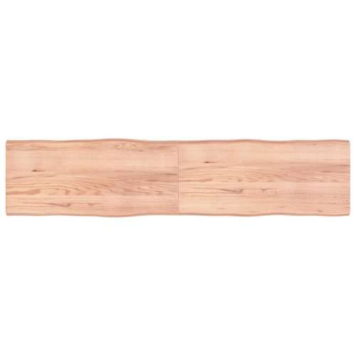 Stolna ploča svjetlosmeđa 220x50x(2-6) cm obrađena hrastovina - Svjetlosmeđa 220 x 50 x 6 cm 1 Cijena