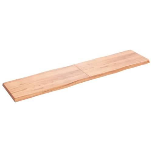 Stolna ploča svjetlosmeđa 220x50x(2-6) cm obrađena hrastovina - Svjetlosmeđa 220 x 50 x 6 cm 1 Cijena