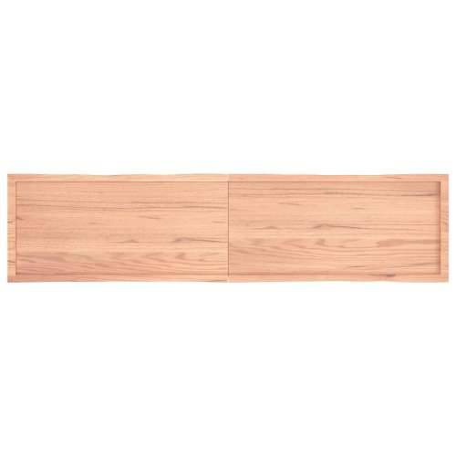 Stolna ploča svjetlosmeđa 220x50x(2-6) cm obrađena hrastovina - Svjetlosmeđa 220 x 50 x 6 cm 1 Cijena
