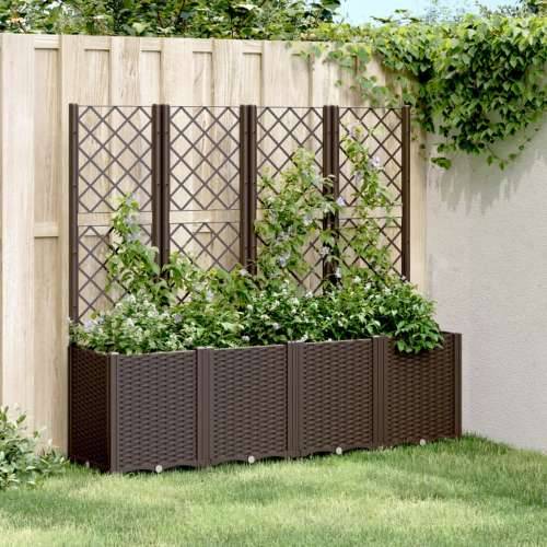 Vrtna sadilica s rešetkom smeđa 160 x 40 x 140 cm PP - Smeđa 160 x 40 x 140 cm 1 Cijena