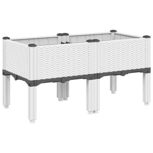 Vrtna sadilica s nogama bijela 80 x 40 x 42 cm PP - Bijela 80 x 40 x 42 cm 1 Cijena