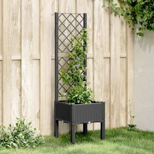 Vrtna sadilica s rešetkom crna 40 x 40 x 142 cm PP - Crna 40 x 40 x 142 cm 1 Cijena