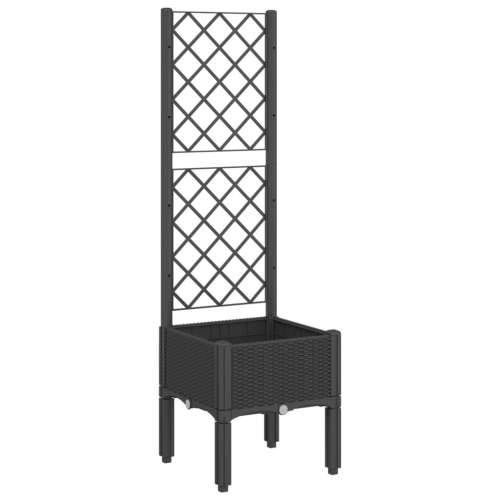 Vrtna sadilica s rešetkom crna 40 x 40 x 142 cm PP - Crna 40 x 40 x 142 cm 1 Cijena