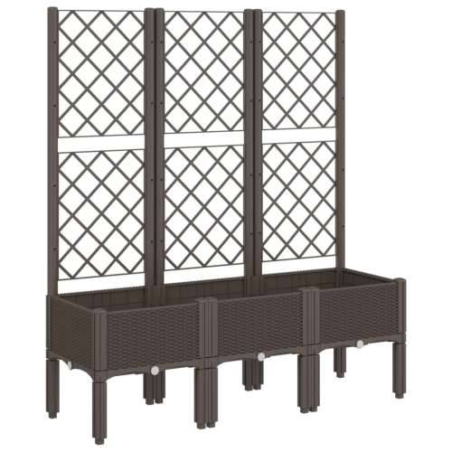 Vrtna sadilica s rešetkom smeđa 120 x 40 x 142 cm PP - Smeđa 120 x 40 x 142 cm 1 Cijena