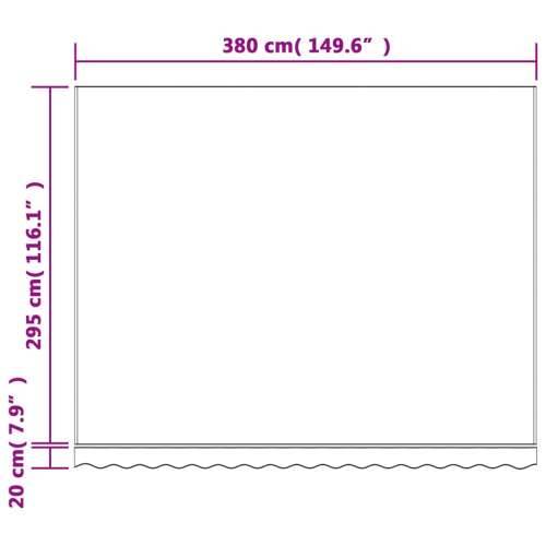 Platno za tendu - Zamjenska tkanina za tendu raznobojna prugasta 4 x 3 m - Plava i narančasta 400 x 300 cm 1 Cijena