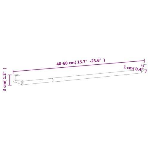 Karniše 2 kom bijelo-srebrne 40 - 60 cm aluminijske - 40-60 cm Cijena