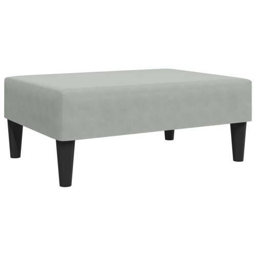 2-dijelni set sofa s jastucima svjetlosivi baršunasti - Svjetlosiva Bez naslona za ruke Cijena