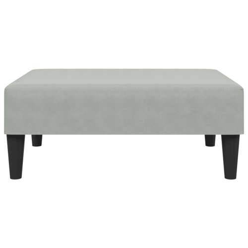 2-dijelni set sofa s jastucima svjetlosivi baršunasti - Svjetlosiva Bez naslona za ruke Cijena