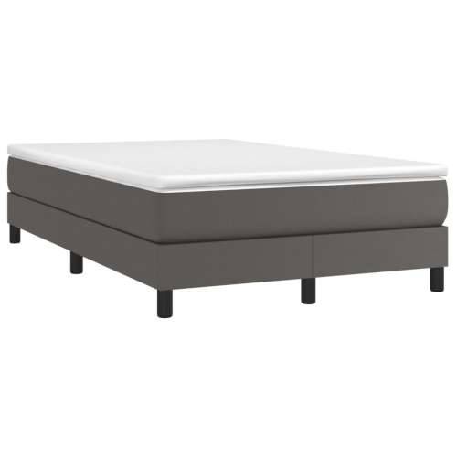 Krevet s oprugama i madracem sivi 120x190 cm od umjetne kože - Siva 120 x 190 cm 25 cm Cijena