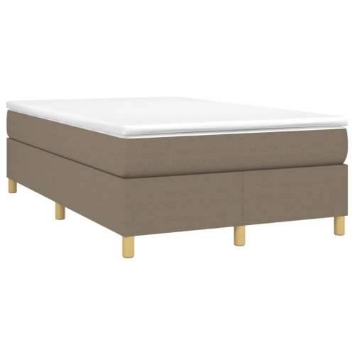 Krevet s oprugama i madracem smeđesivi 120 x 190 cm od tkanine - Sivo-smeđa 120 x 190 cm 35 cm Cijena