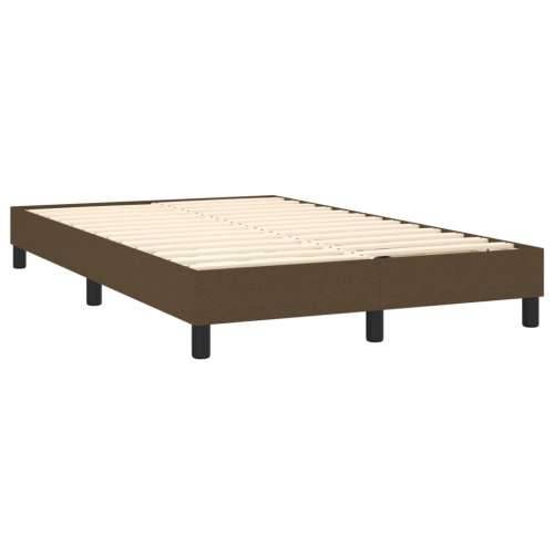 Krevet s oprugama i madracem LED tamnosmeđi 120x190 cm tkanina - Tamno smeđa 120 x 190 cm Gladak dizajn Cijena