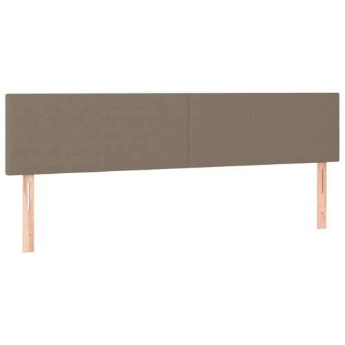 Krevet s oprugama i madracem LED smeđesivi 120x190cm od tkanine - Sivo-smeđa 120 x 190 cm Gladak dizajn Cijena