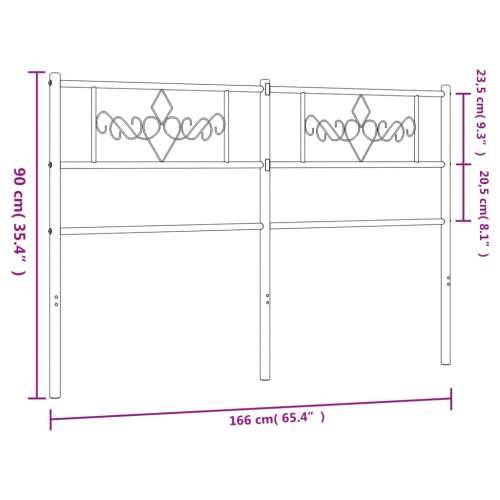 Metalno uzglavlje crno 160 cm - Crna 160 cm 1 Cijena