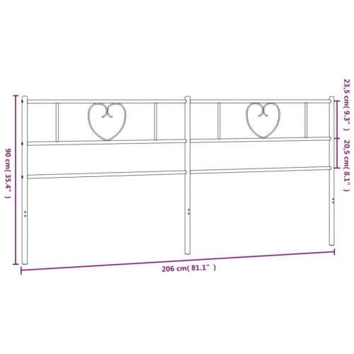 Metalno uzglavlje crno 200 cm - Crna 200 cm 1 Cijena