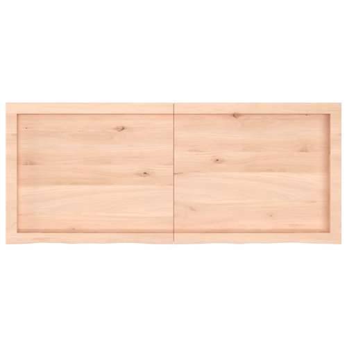 Zidna polica 120x50x(2-4) cm neobrađena masivna hrastovina - Prirodna 120 x 50 x 4 cm 1 Cijena