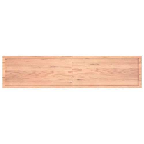 Zidna polica svjetlosmeđa 220x50x(2-6) cm obrađena hrastovina - Svjetlosmeđa 220 x 50 x 6 cm 1 Cijena