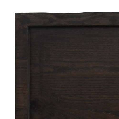 Zidna polica tamnosmeđa 180x40x(2-4) cm od obrađene hrastovine - Tamno smeđa 180 x 40 x 4 cm 1 Cijena