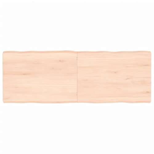 Stolna ploča 140x50x(2-6) cm od hrastovine sa živim rubom - Prirodna 140 x 50 x 6 cm 1 Cijena