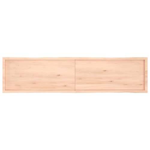 Stolna ploča 220x50x(2-4) cm od hrastovine sa živim rubom - Prirodna 220 x 50 x 4 cm 1 Cijena