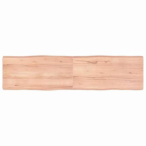 Stolna ploča svjetlosmeđa 160x40x(2-6) cm obrađena hrastovina - Svjetlosmeđa 160 x 40 x 6 cm 1 Cijena