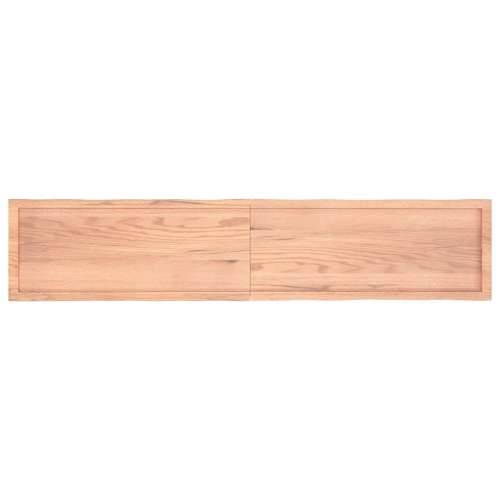 Stolna ploča svjetlosmeđa 200x40x(2-6) cm obrađena hrastovina - Svjetlosmeđa 200 x 40 x 6 cm 1 Cijena