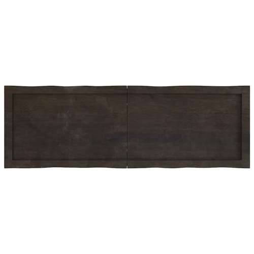 Stolna ploča tamnosmeđa 120x40x(2-6) cm obrađena hrastovina - Tamno smeđa 120 x 40 x 6 cm 1 Cijena